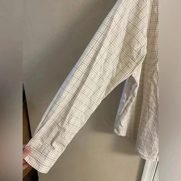 Polo Ralph Lauren button front shirt casual cream plaid cotton XL - Picture 3 of 7